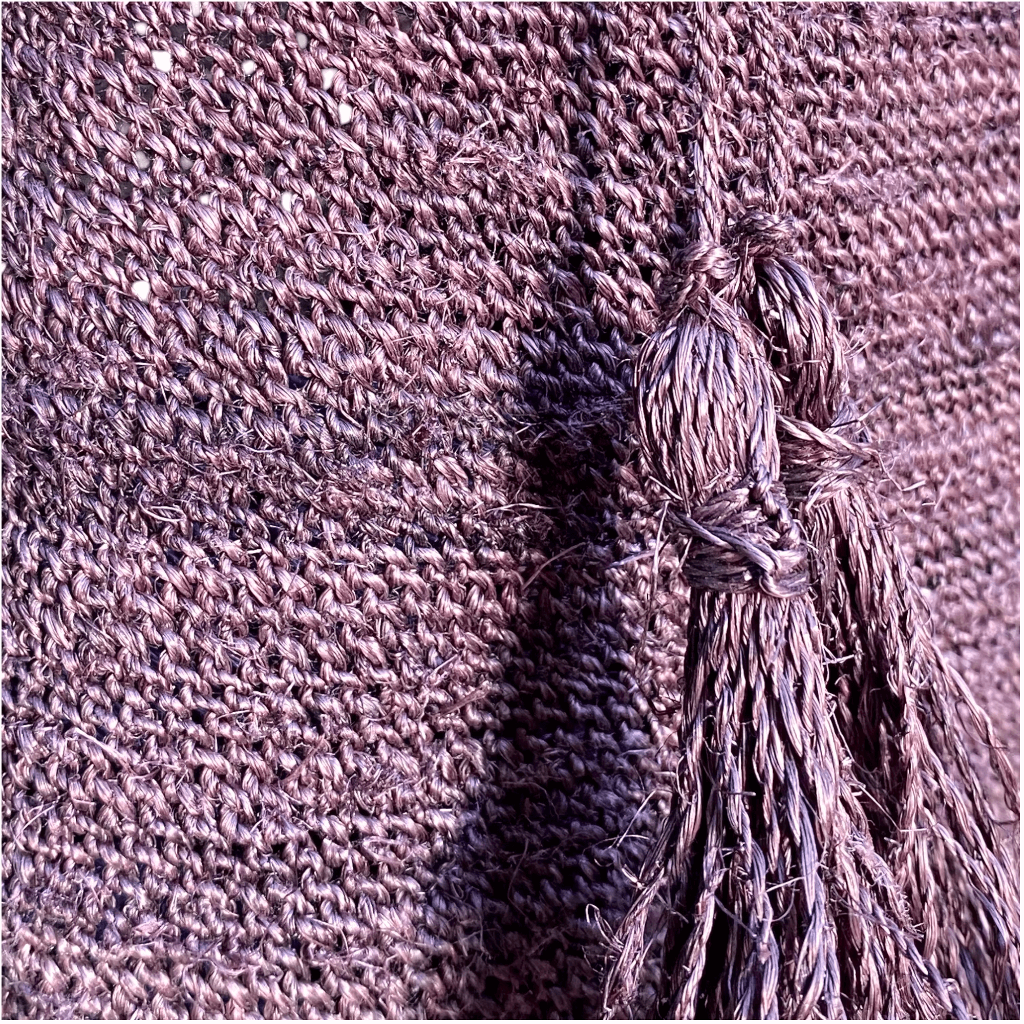 Dettaglio interno borsa fibra naturale Fibi Mora – Volver Bags