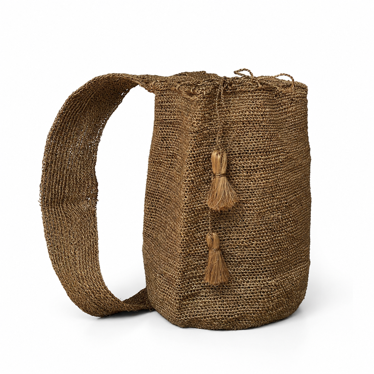 FIBI Bag Selva realizzata a mano in fibra naturale di fique verde con pigmenti naturali
