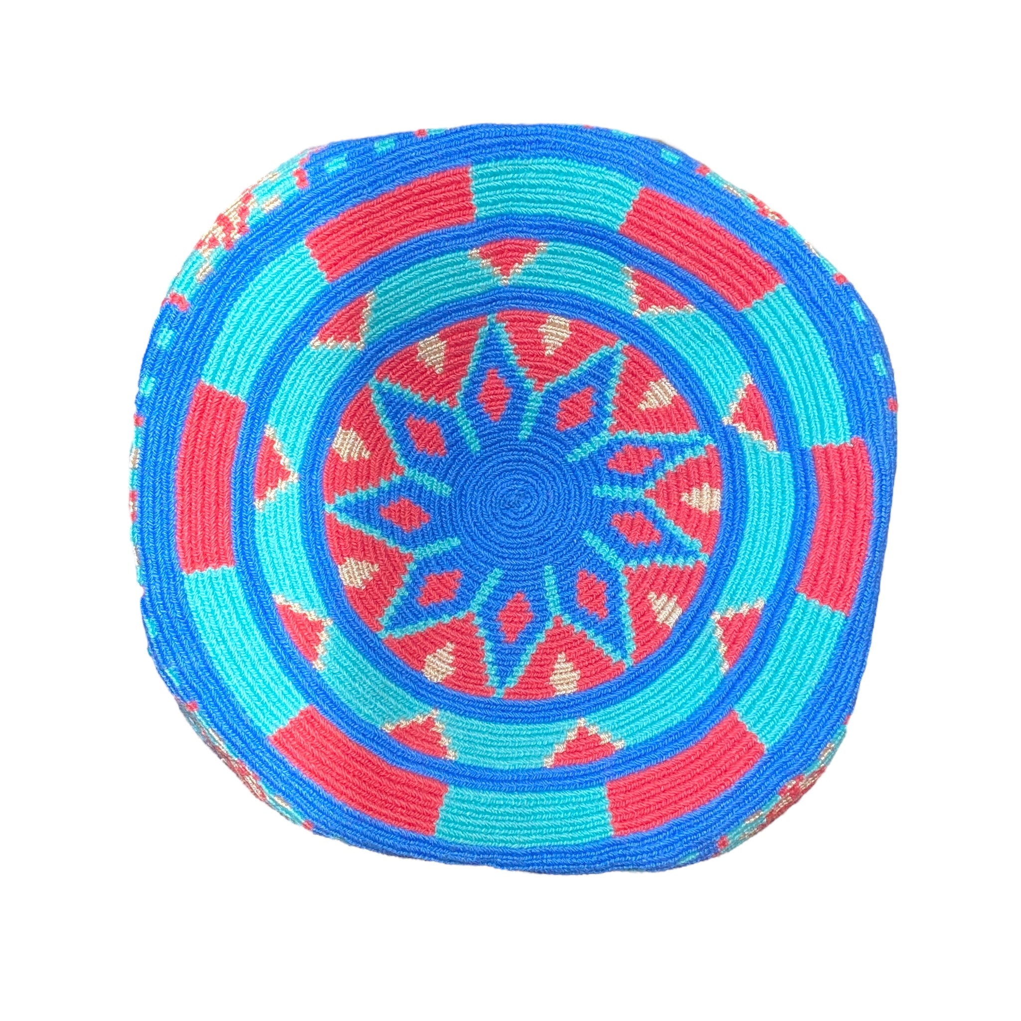 Dettaglio fondo Ipanema Mochila - Motivo floreale intrecciato a uncinetto simbolo della cultura Wayuu