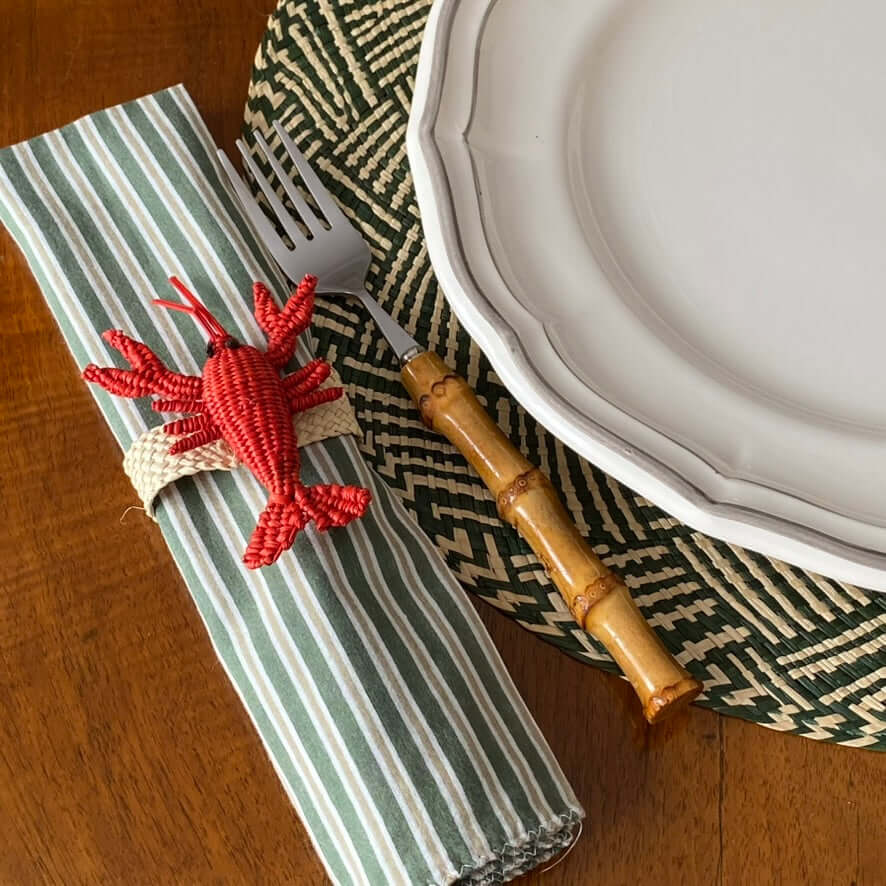 Accessorio da tavola naturale e decorativo - aragosta in palma Iraca