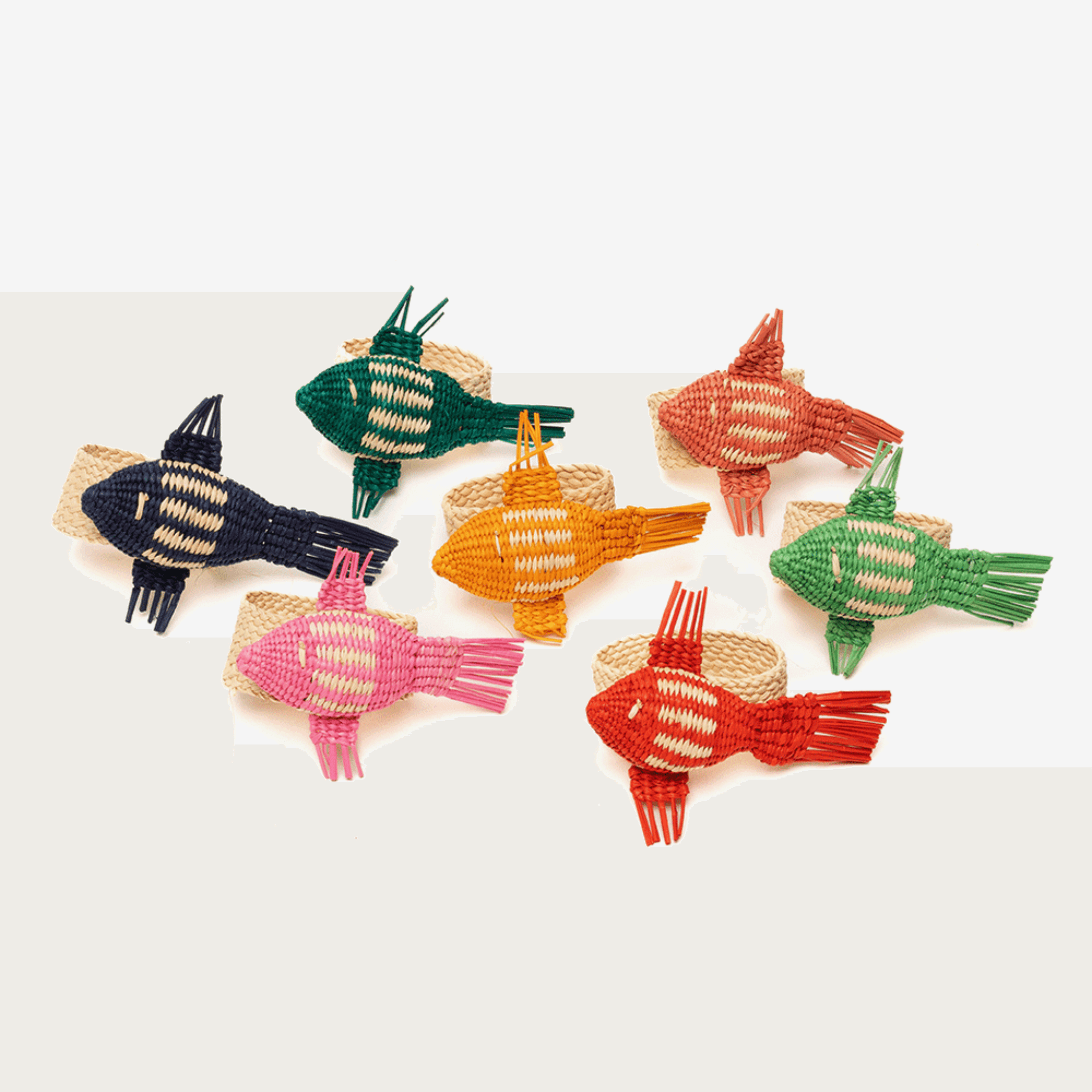 Table decor marino con portatovagliolo pesce fatto a mano
