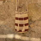 FIBI Bag Cedro S – borsa etica e sostenibile in fique con pattern a righe, fatta a mano