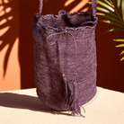 Volver Bags Fibi in fibra vegetale melanzana

