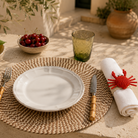 Portatovagliolo artigianale fibra naturale con Granchio decorativo