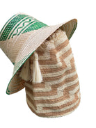 Cappello da sole Wayuu, artigianato colombiano autentico in fibra naturale, creato a mano dalle comunità indigene – VolverBags